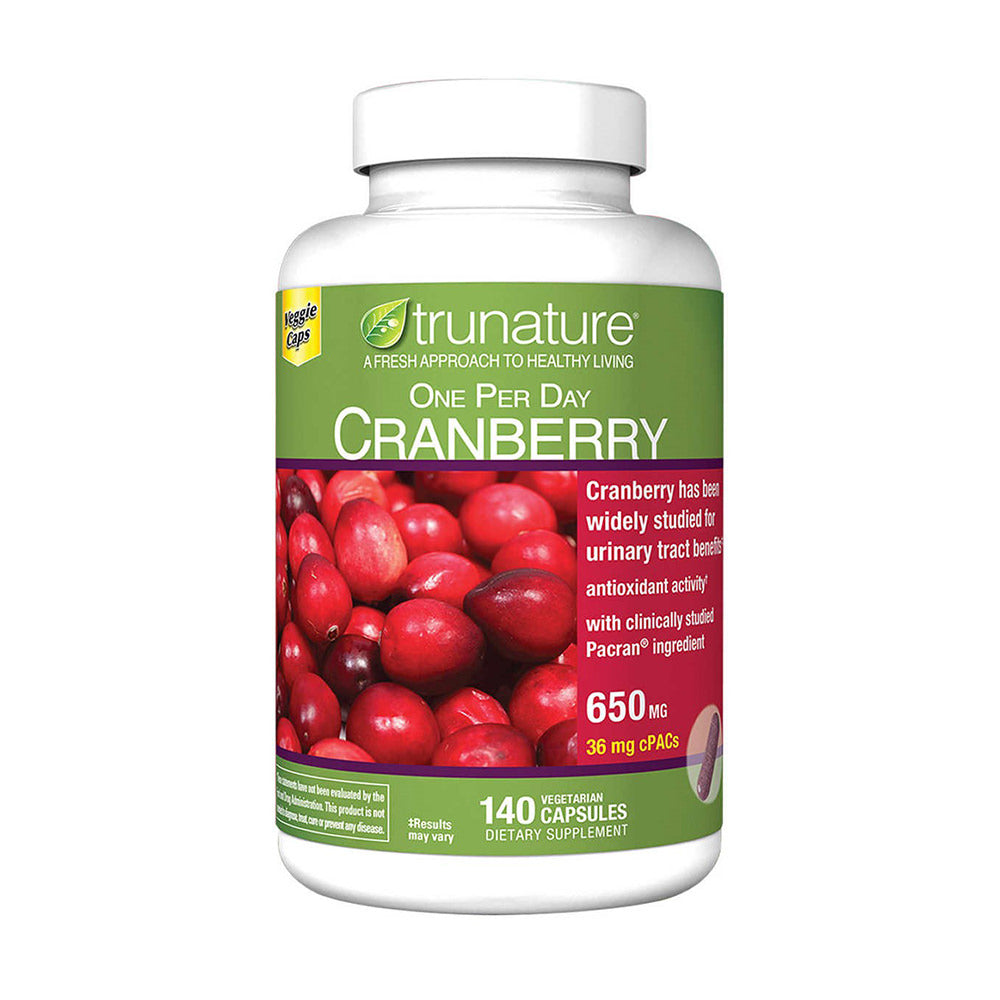 Viên uống hỗ trợ đường tiết niệu Trunature Cranberry 650mg 140 viên - hình ảnh sản phẩm chính