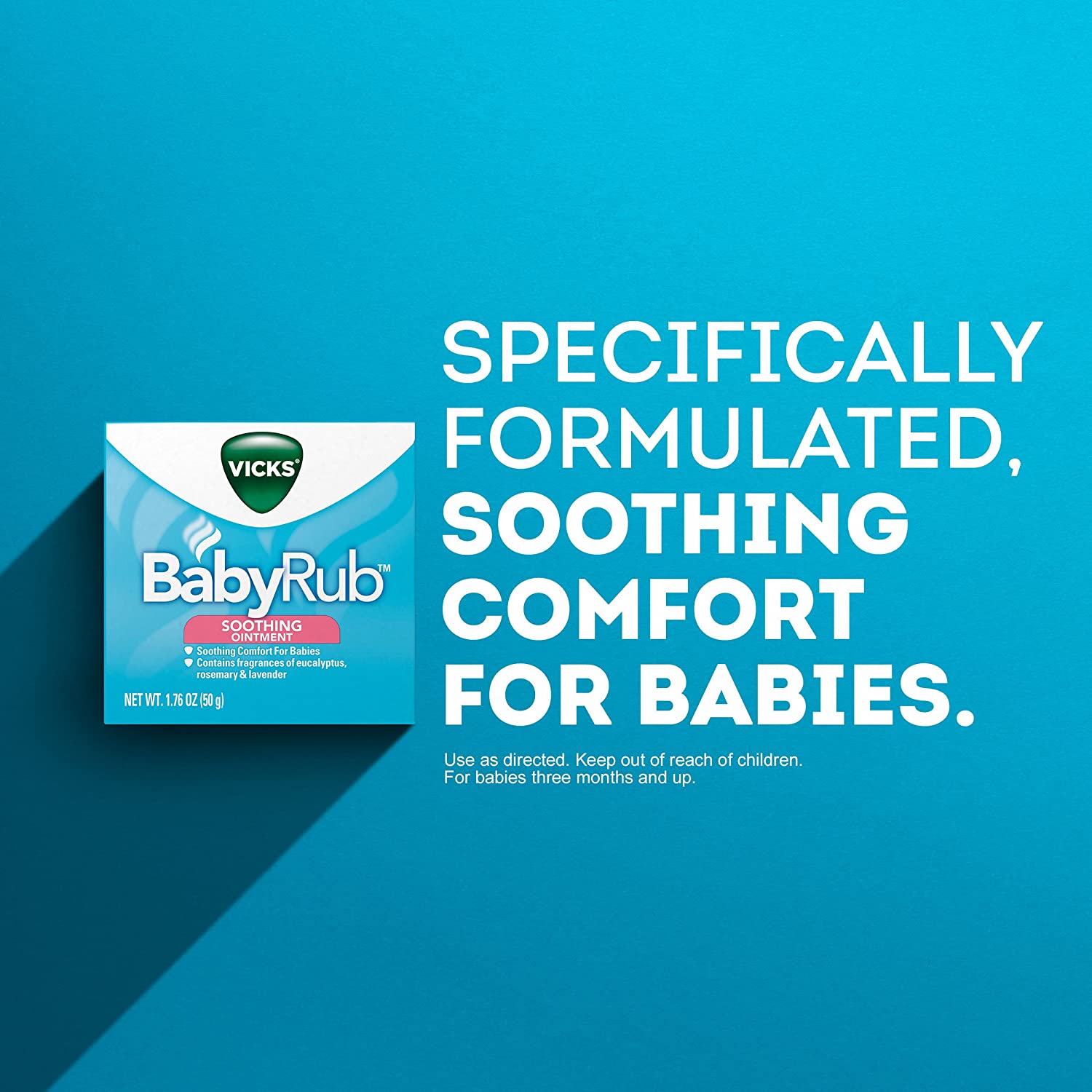 Dầu bôi ấm ngực giảm ho cho bé Vicks Baby VapoRub 50g của Mexico - hình ảnh chi tiết 4