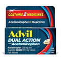 Viên giảm đau, hạ sốt Advil Dual Action Acetaminophen 250mg Ibuprofen 125mg 144 Caplets - hình ảnh sản phẩm chính