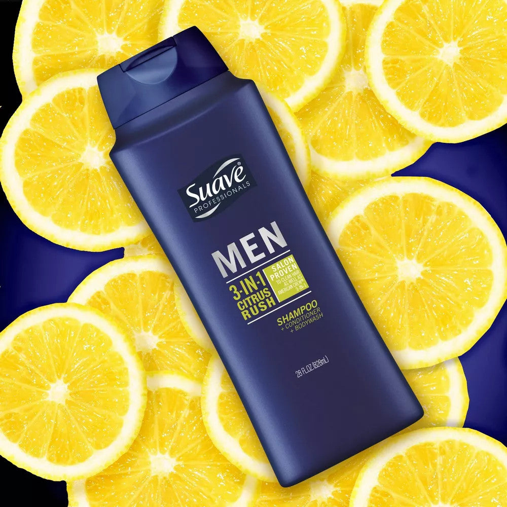 Tắm gội xả dành cho nam Suave Men 3 in 1 828ml - hình ảnh chi tiết 3