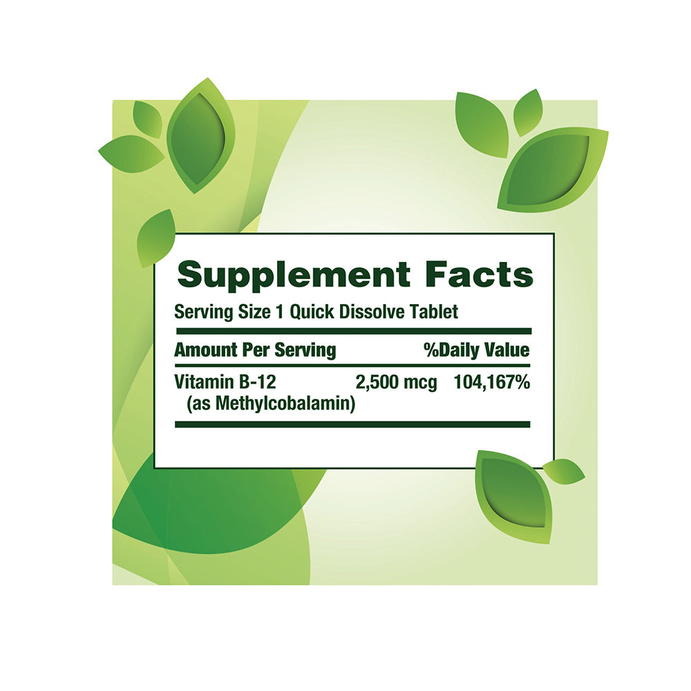Viên uống Nature’s Bounty Vitamin B12 2500mcg 300 viên của Mỹ - hình ảnh chi tiết 2