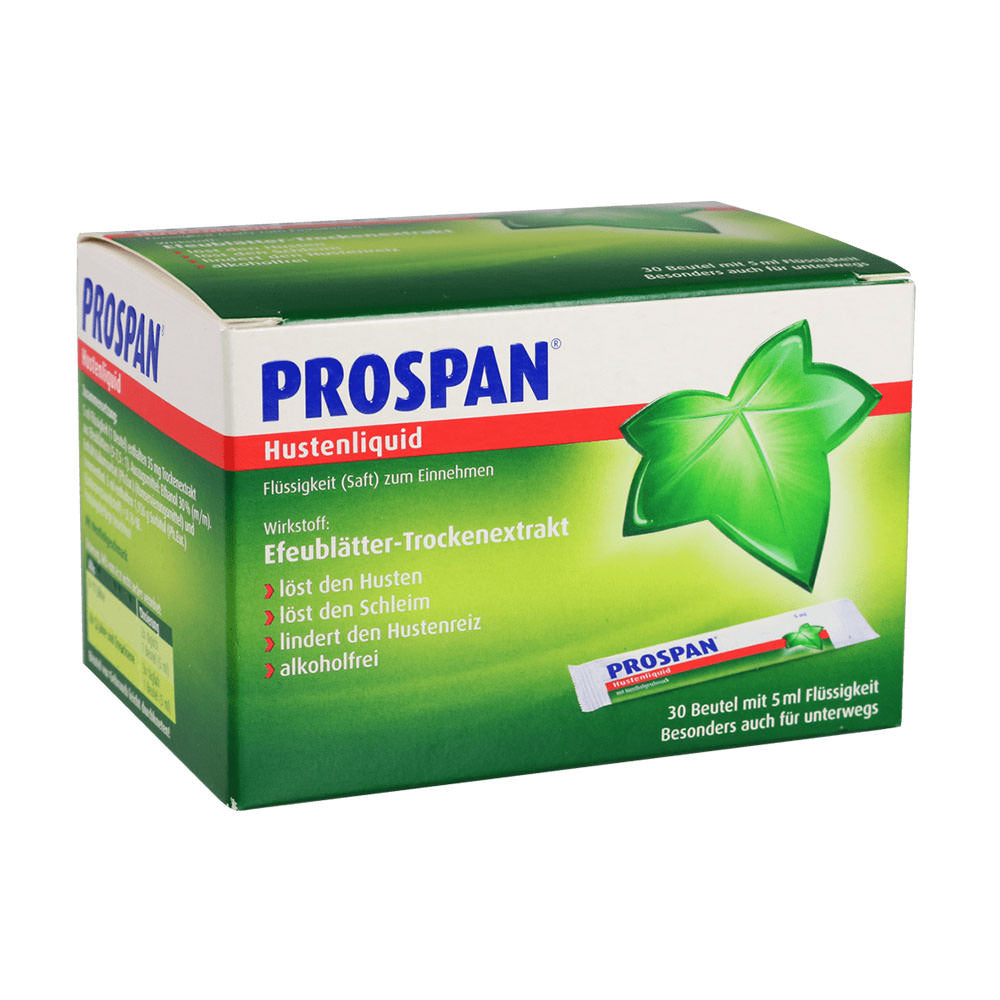 Siro thảo dược trị ho Prospan Hustenliquid Efeublatter-Trockenextrakt 5mlx21 gói - hình ảnh sản phẩm chính