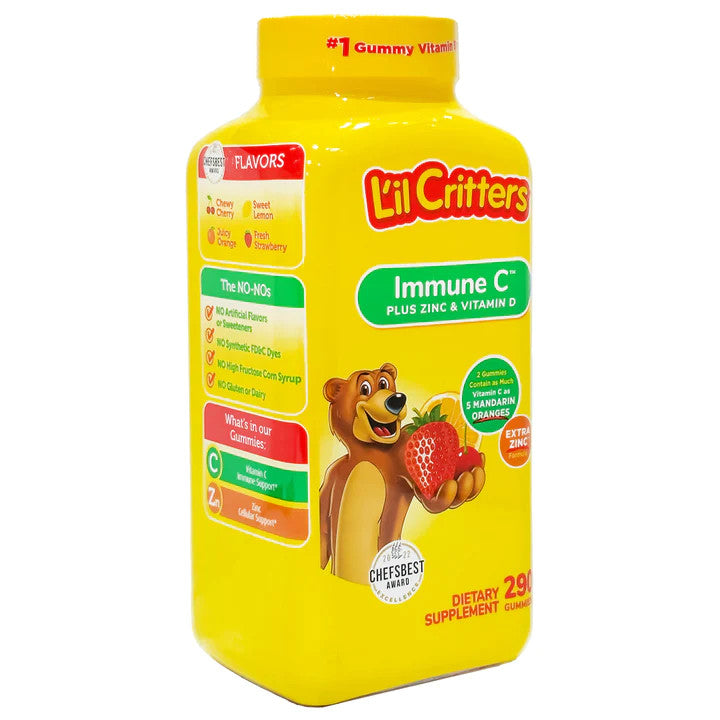 Kẹo gấu bổ sung Vitamin C và tăng sức đề kháng L’il Critters Immune C 290 viên - hình ảnh chi tiết 2