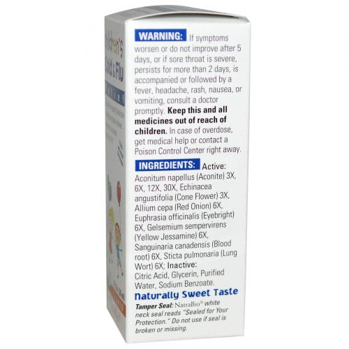Siro ho, cảm cúm trẻ em Children Cold & Flu Relief Natrabio 30ml - hình ảnh chi tiết 4