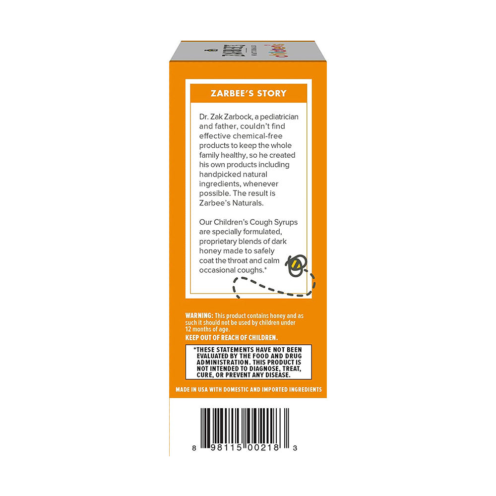 Siro ho cho trẻ từ 1-12 tuổi Zarbee’s Cough Syrup 118ml - hình ảnh chi tiết 3