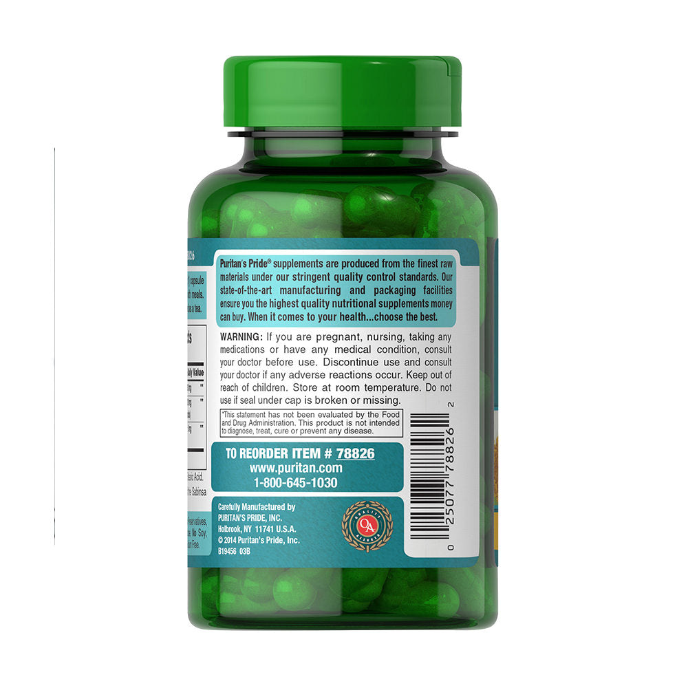 Tinh dầu nghệ Puritan’s Pride Turmeric Curcumin 1000mg 60 viên - hình ảnh chi tiết 3