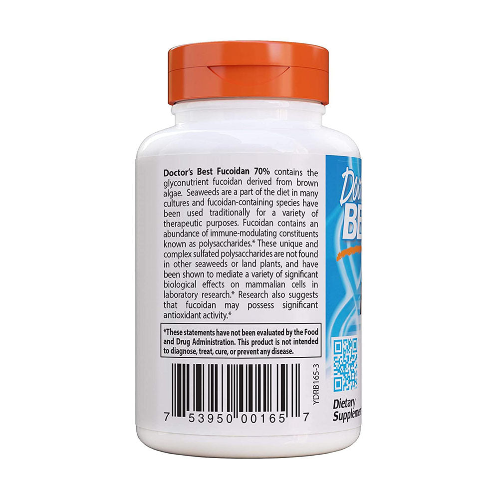 Viên uống ngừa ung thư Doctor’s Best Fucoidan 300mg 60 viên - hình ảnh chi tiết 2