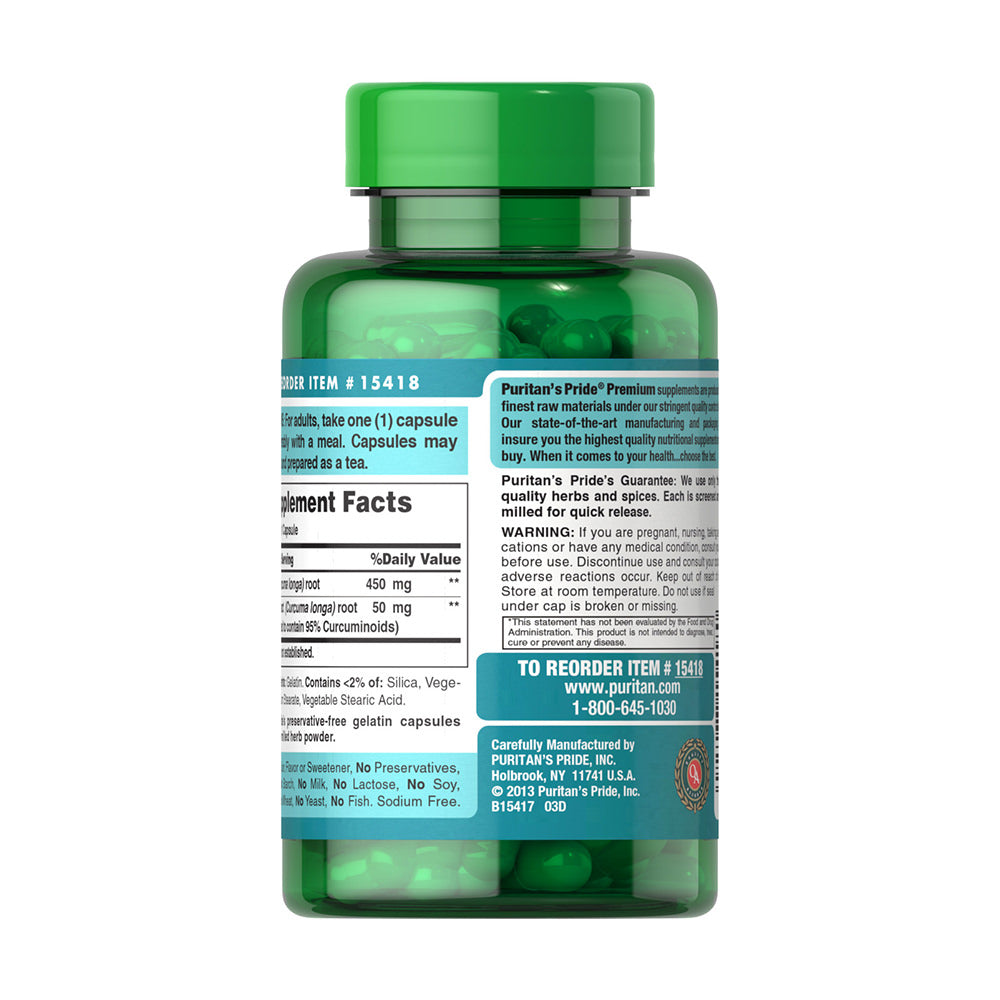 Tinh dầu nghệ Turmeric Curcumin 500 mg Puritan’s Pride 180 viên của Mỹ - hình ảnh chi tiết 2