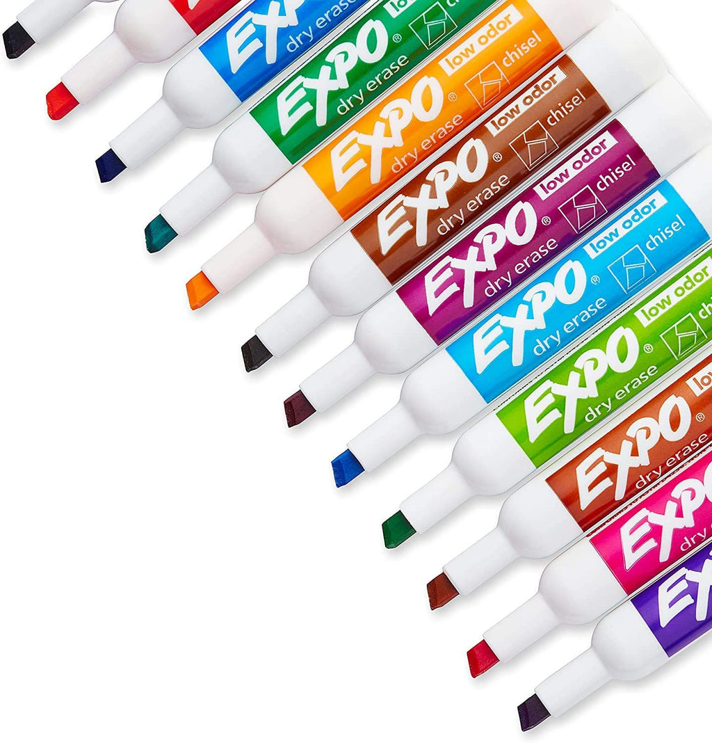 Bút Lông Viết Bảng Xóa Được Expo Low Odor Dry Erase Markers, Set 18 cây - hình ảnh chi tiết 2
