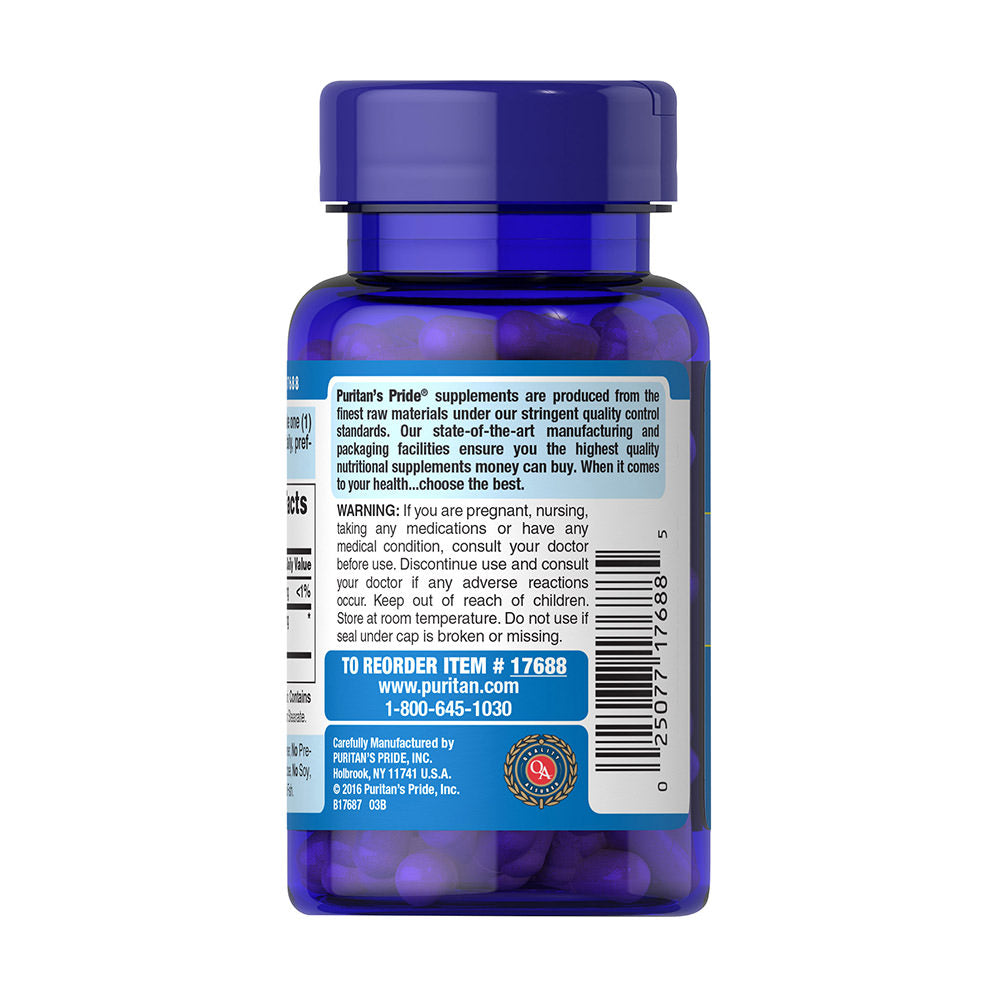 Viên uống cấp nước, đẹp da Puritan’s Pride Hyaluronic Acid 100mg 60 viên - hình ảnh chi tiết 2