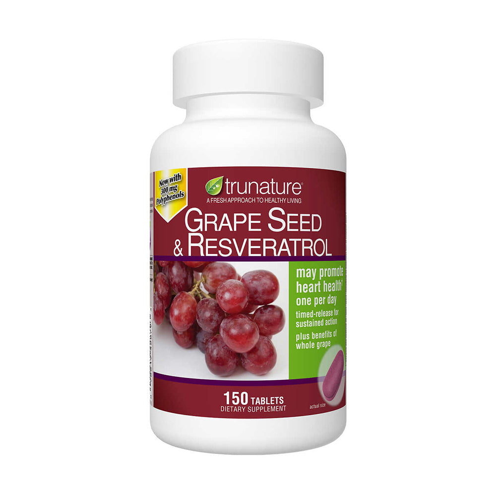Viên chống oxy hóa chiết xuất từ nho trunature Grape Seed & Resveratrol 150 viên - hình ảnh sản phẩm chính