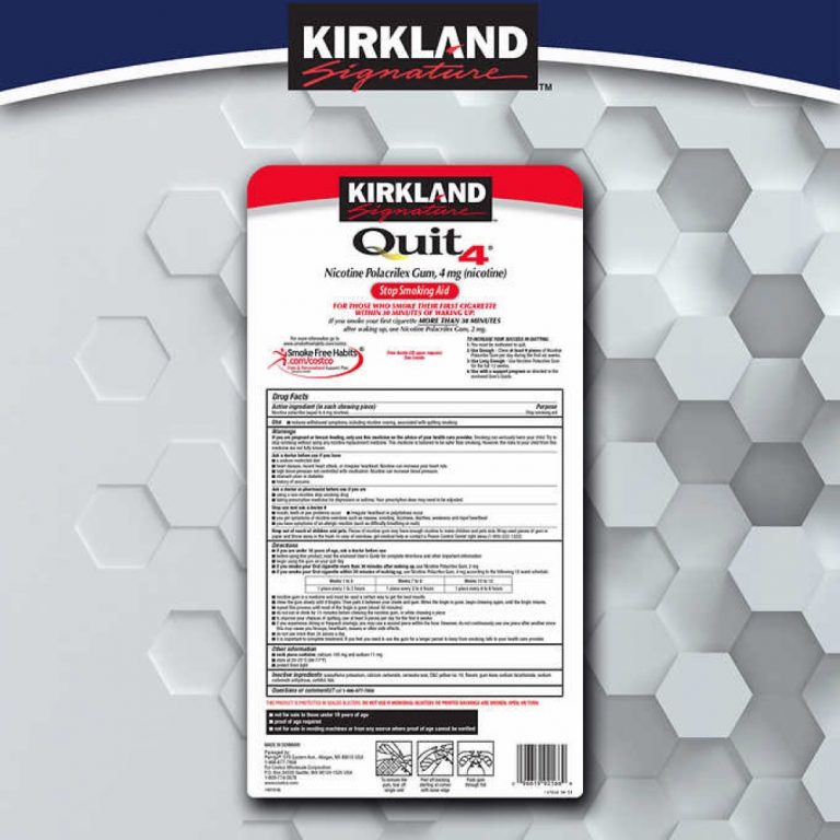 Kẹo cai thuốc lá Kirkland Signature Quit 4 Gum Original 190 viên (1 hộp đơn) - hình ảnh chi tiết 2