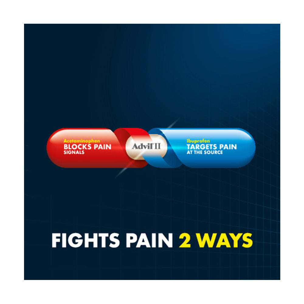 Viên giảm đau, hạ sốt Advil Dual Action Acetaminophen 250mg Ibuprofen 125mg 216 Caplets - hình ảnh chi tiết 6