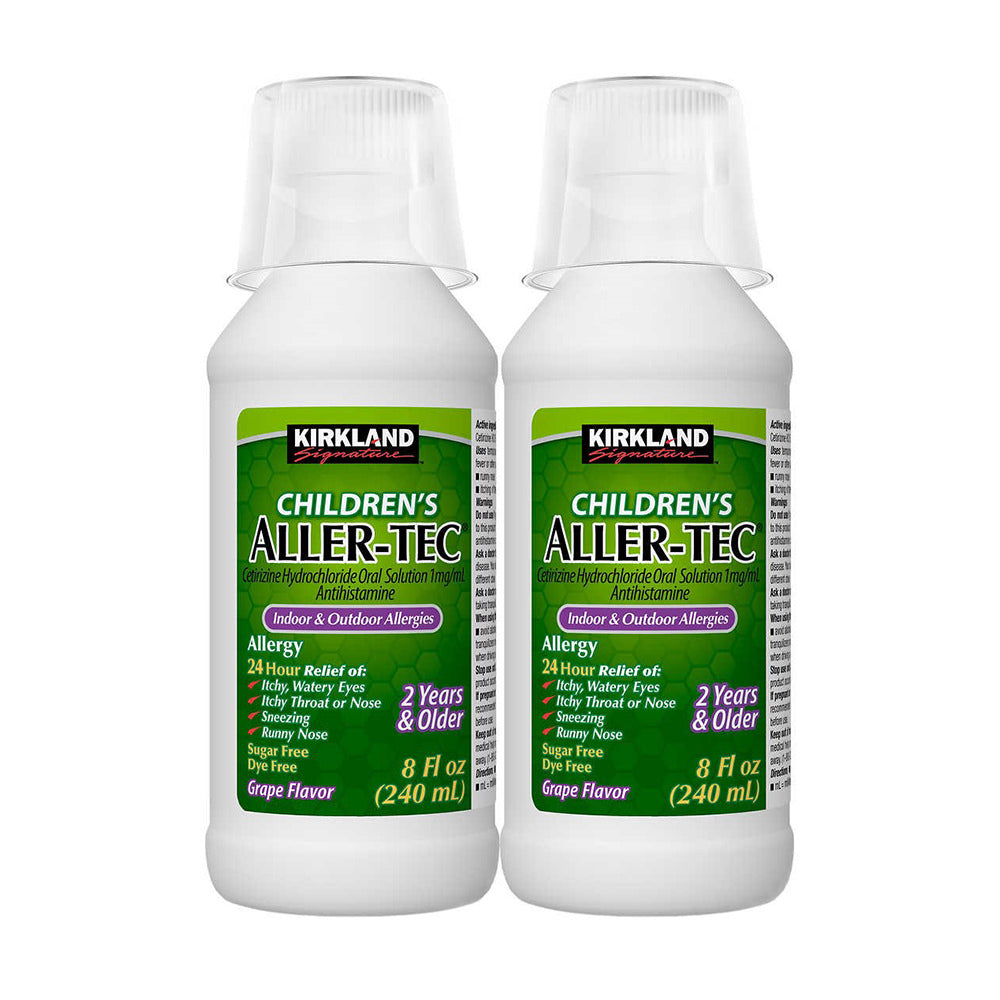 Siro chống dị ứng trong vòng 24h Kirkland Signature Children’s Aller-Tec 2 tuổi trở lên 2 x240ml - hình ảnh sản phẩm chính
