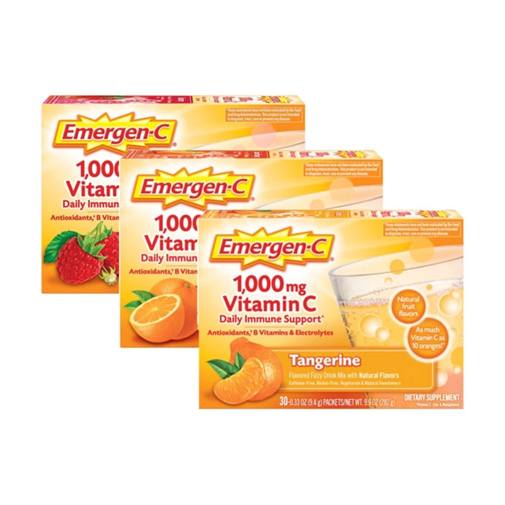 Bột sủi C tăng đề kháng Emergen-C Vitamin C 1000mg 30 gói - hình ảnh chi tiết 4