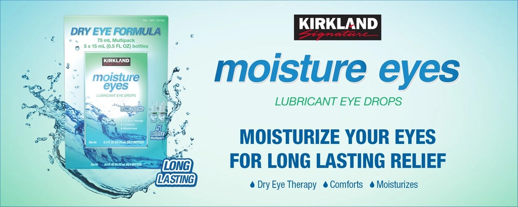 Nhỏ mắt Kirkland Signature Moisture Eyes Dry Eye Therapy Drops, 75 ml (15ml x 5 chai) - hình ảnh chi tiết 4