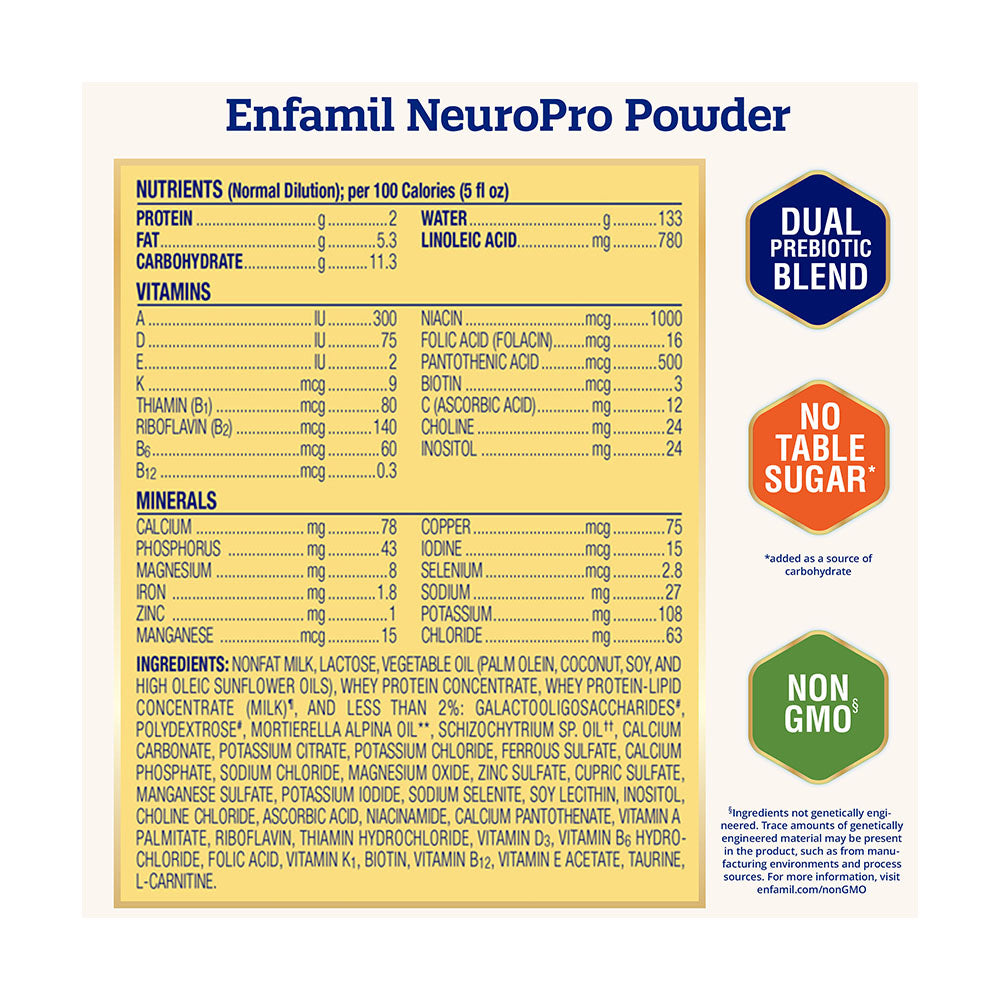 Sữa Enfamil cho bé 0-12 tháng tuổi Enfamil Neuro Pro Non-GMO Infant 587g (Vàng) - hình ảnh chi tiết 2