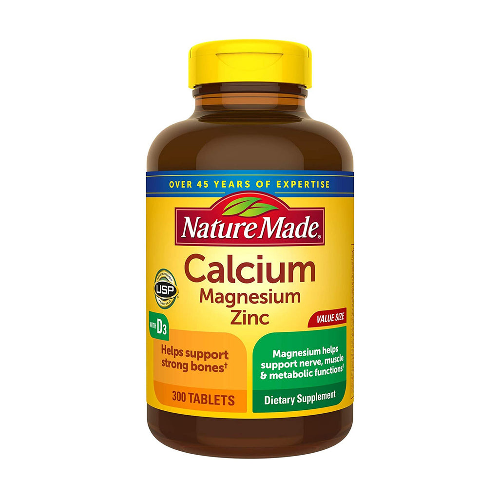 Viên uống bổ sung canxi Nature Made® Calcium Magnesium Zinc With vitamin D 300 của Mỹ - hình ảnh sản phẩm chính