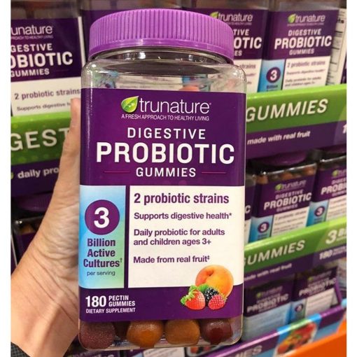 Kẹo dẻo bổ sung men vi sinh Trunature Digestive Probiotic Gummies 180 viên - hình ảnh chi tiết 3