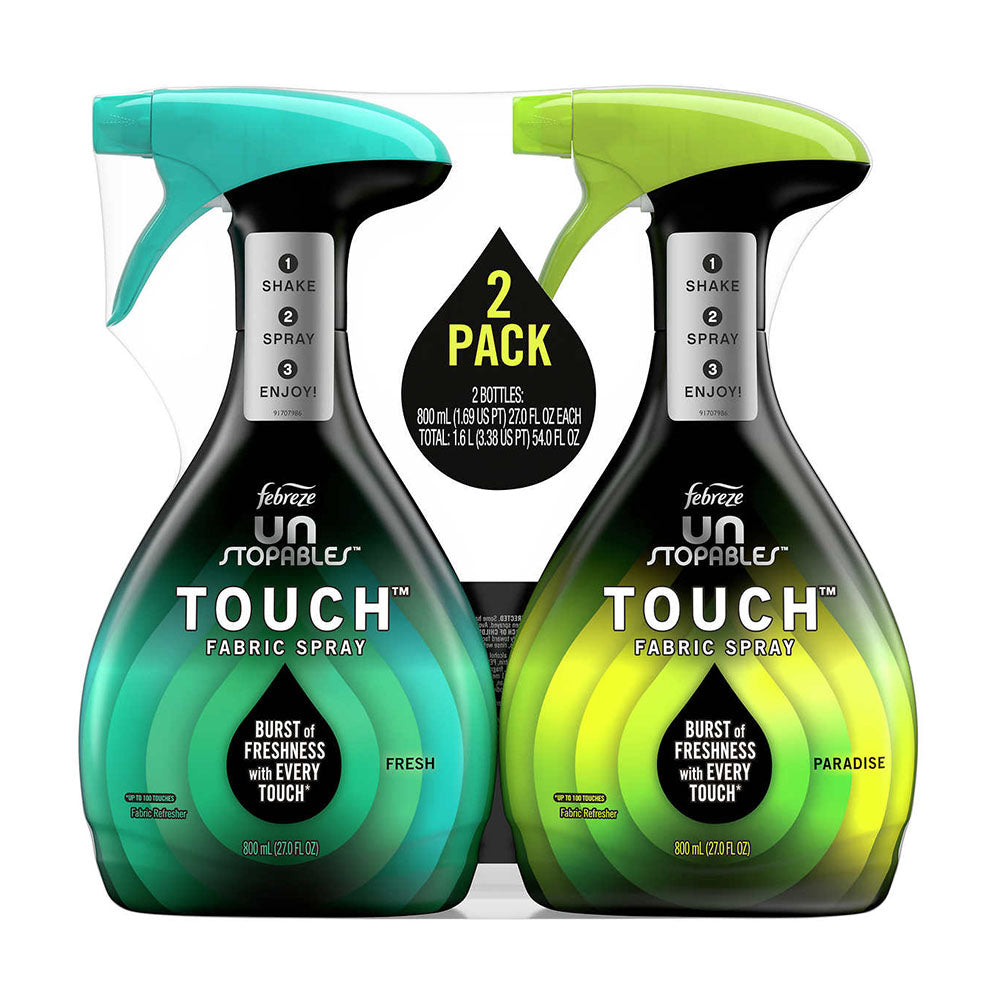 Nước xịt thơm quần áo, chống nhăn Febreze Unstopables Touch Fabric Refresher, 800ml x2 - hình ảnh sản phẩm chính