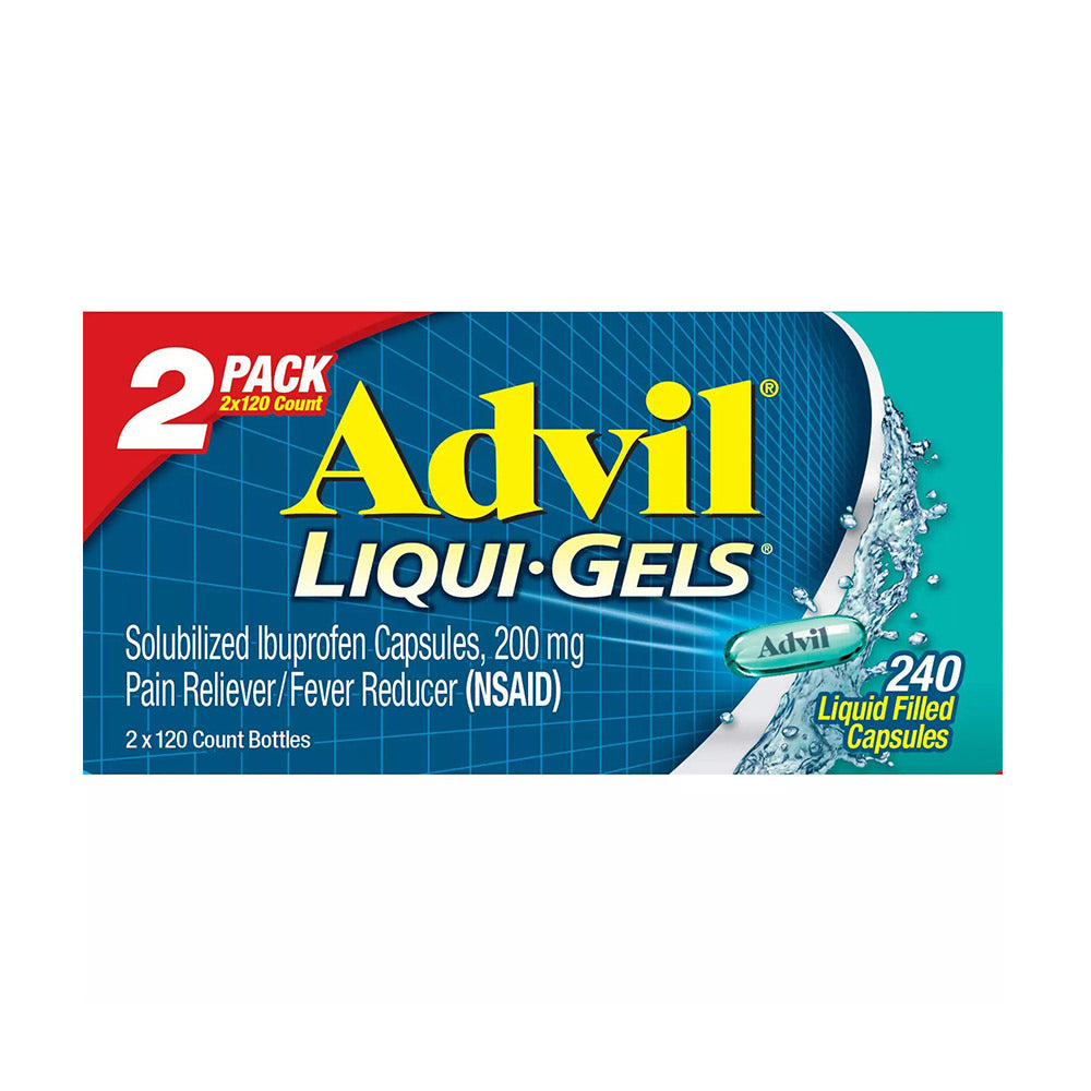 Viên uống giúp giảm đau hiệu quả Advil Liqui Gels 240 viên của Mỹ ( 2chai) - hình ảnh chi tiết 2