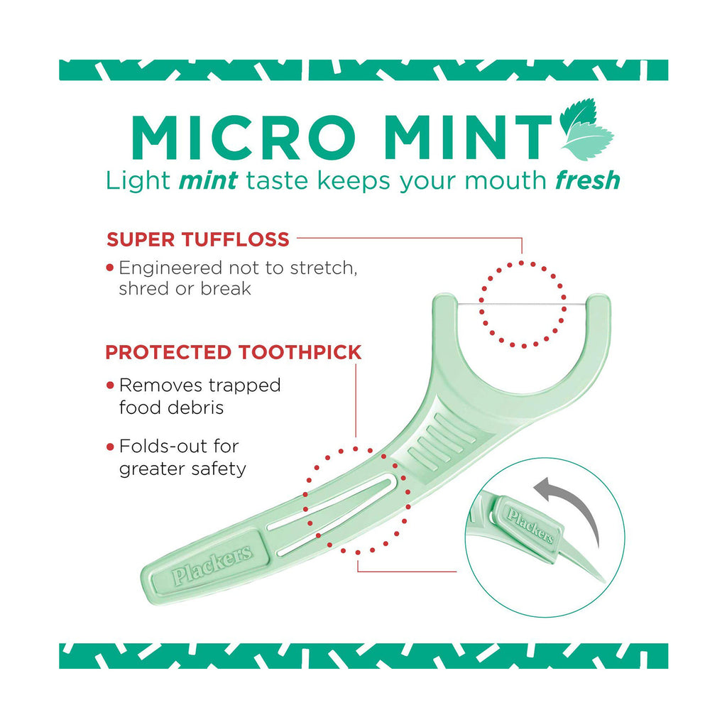 Tăm chỉ nha khoa Plackers Micro Mint loại 90 chiếc của Mỹ - hình ảnh chi tiết 3