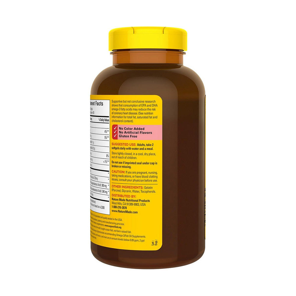 Viên uống dầu cá Omega 3 của Mỹ Nature Made Fish Oil 1200mg hộp 200 viên - ảnh sản phẩm 3