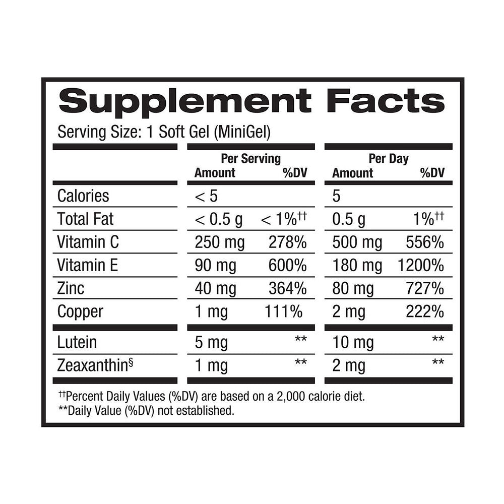 Viên uống sáng mắt dành riêng cho người lớn tuổi Preservision AREDS2 Formula 210 viên - ảnh sản phẩm 2