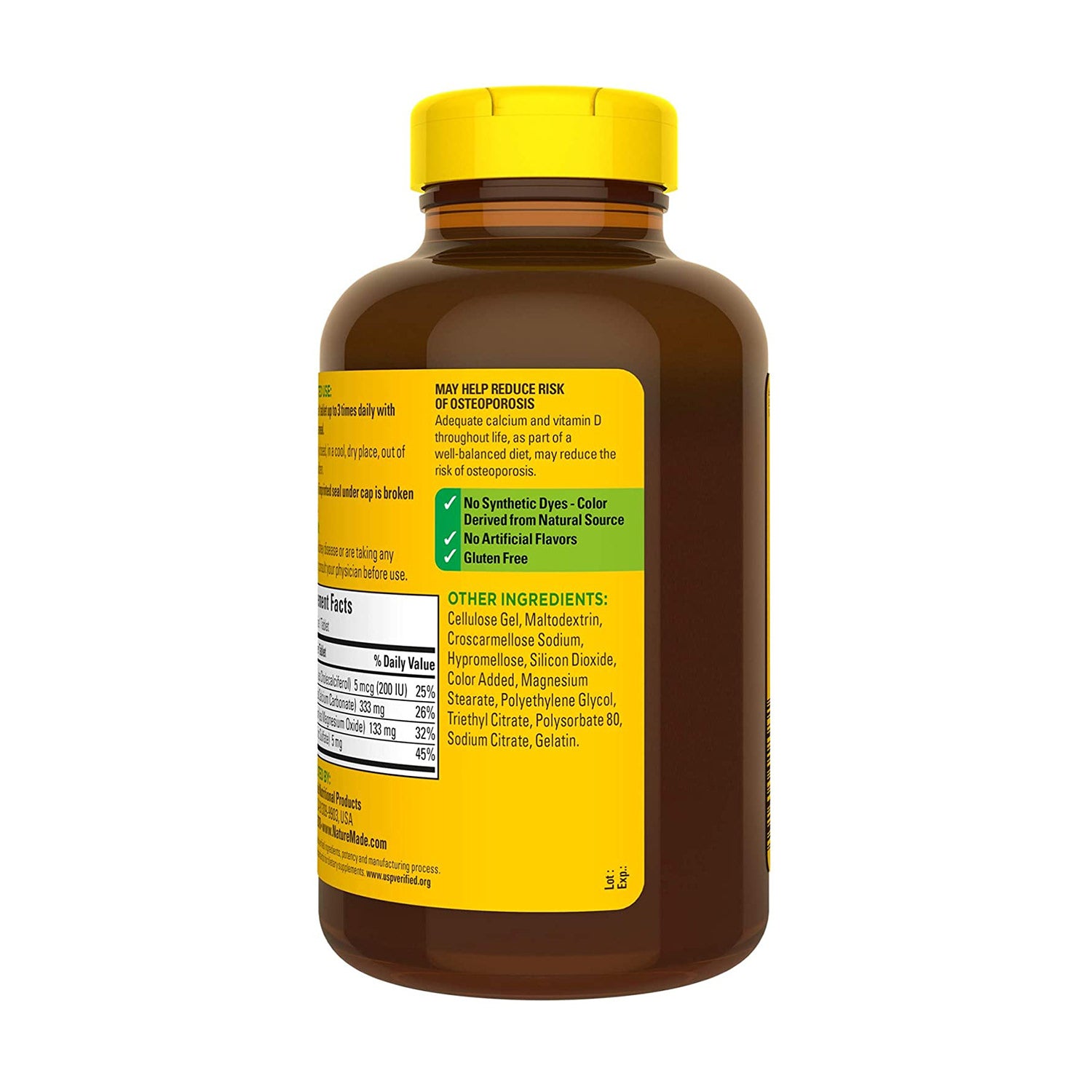 Viên uống bổ sung canxi Nature Made® Calcium Magnesium Zinc With vitamin D 300 của Mỹ - hình ảnh chi tiết 4