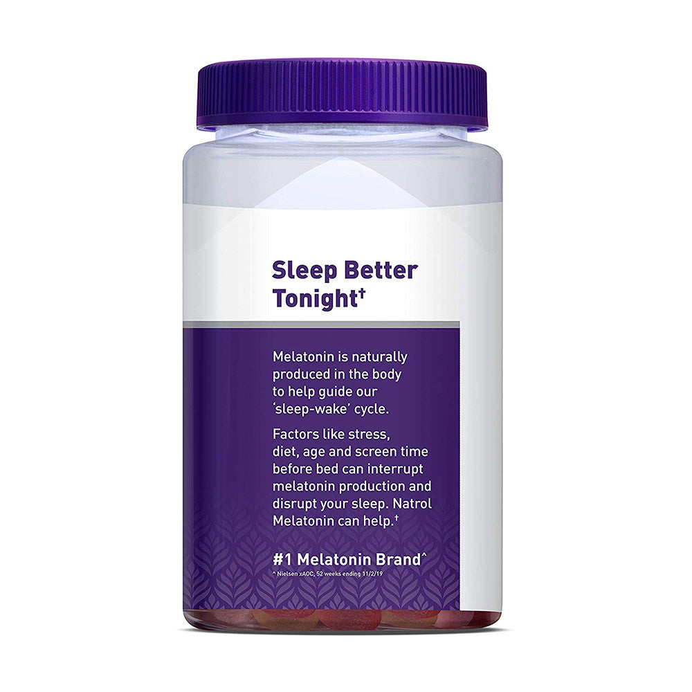 Kẹo dẻo giúp ngủ ngon Natrol Gummies Melatonin 10mg 140 viên vị dâu - hình ảnh chi tiết 2