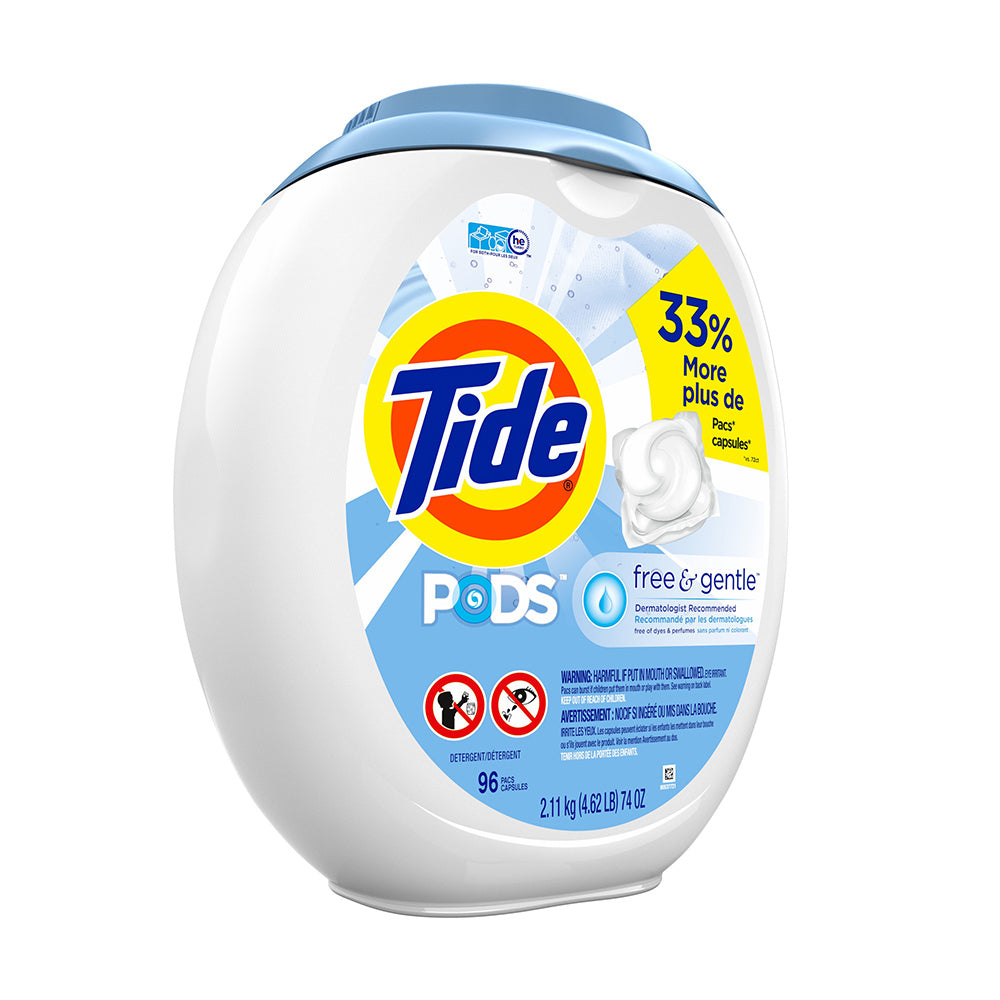 Viên giặt xả quần áo Tide Pods Free & Gentle 96 viên 2.11kg - ảnh sản phẩm 2