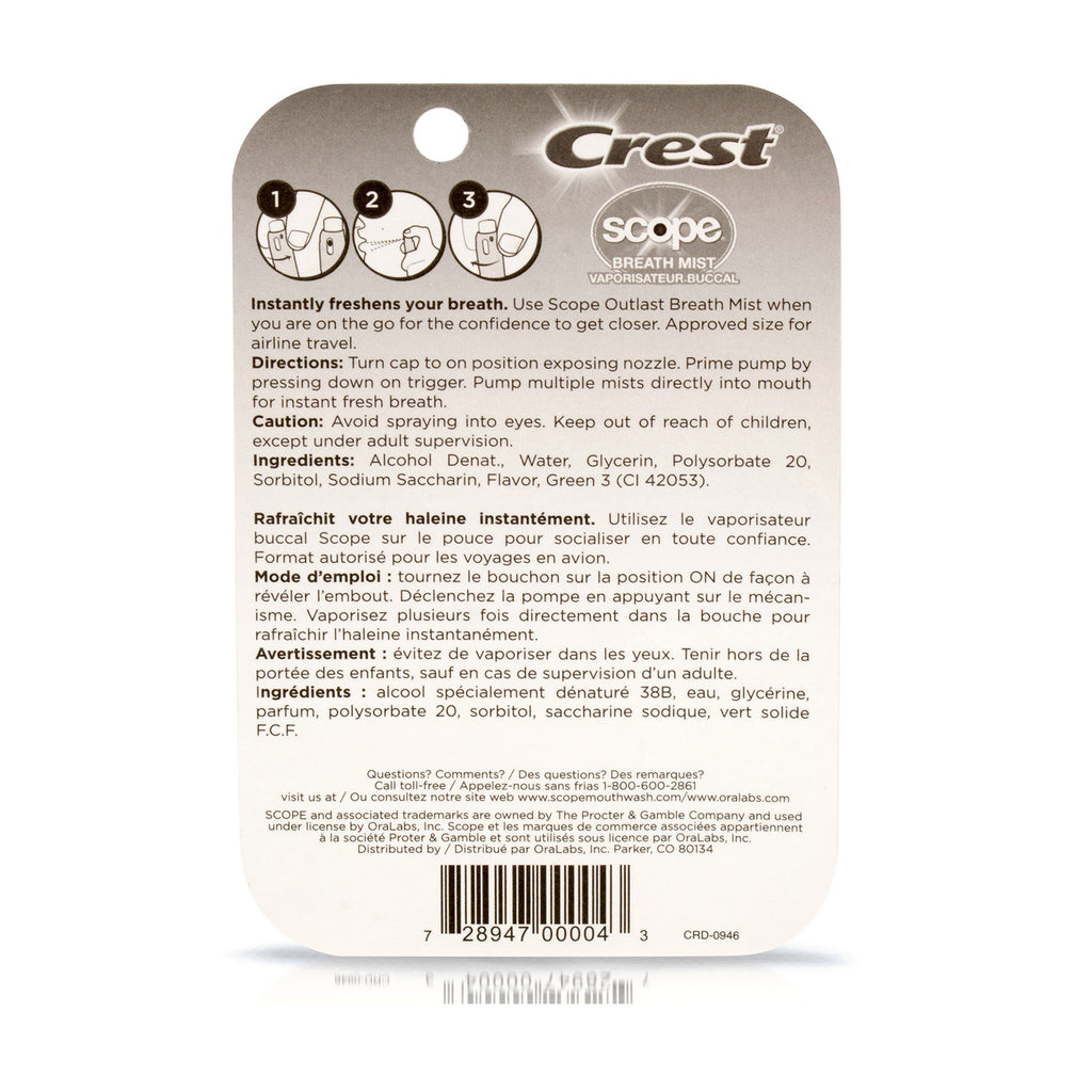 Nước xịt thơm miệng Crest Scope 7ml - hình ảnh chi tiết 4