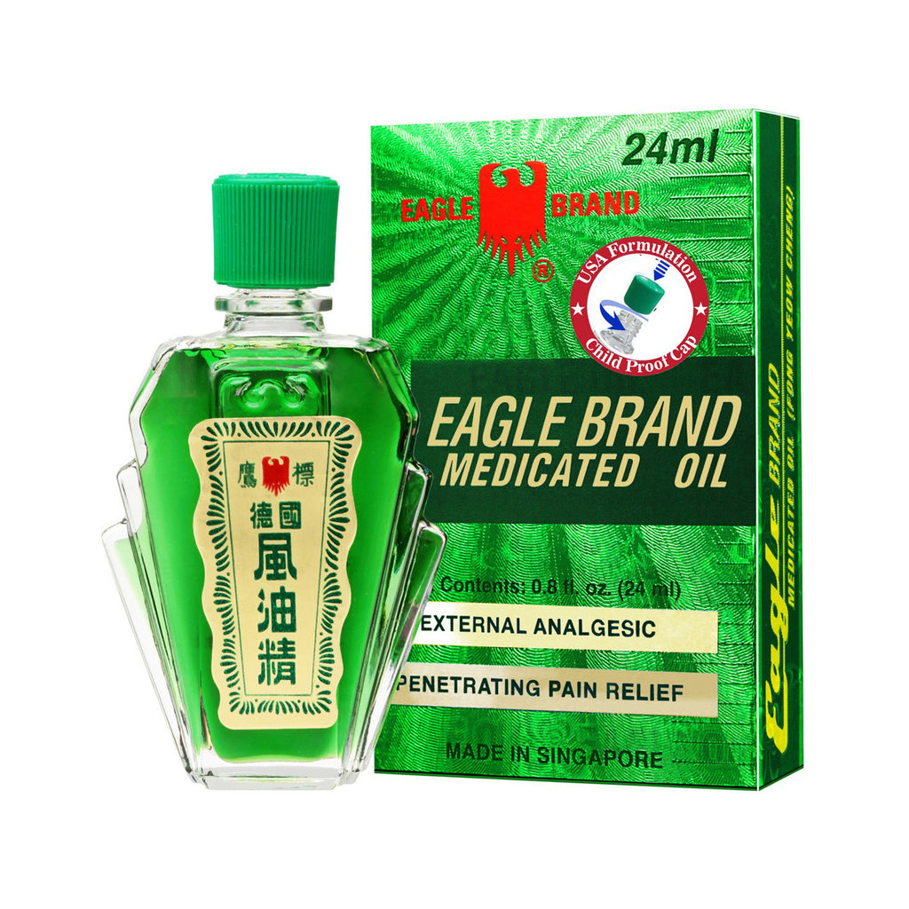 Dầu gió xanh Mỹ Eagle Brand Medicated Oil 24ml (Mẫu có logo 2 nắp) - hình ảnh sản phẩm chính