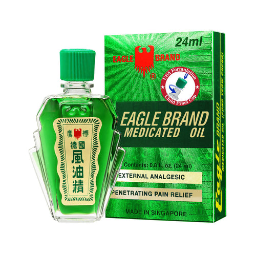 Dầu gió xanh Mỹ Eagle Brand Medicated Oil 24ml (Mẫu có logo 2 nắp) - hình ảnh sản phẩm chính