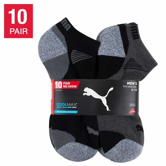 Vớ PUMA Men's fits shoe size 6-12, 10 pair - hình ảnh sản phẩm chính