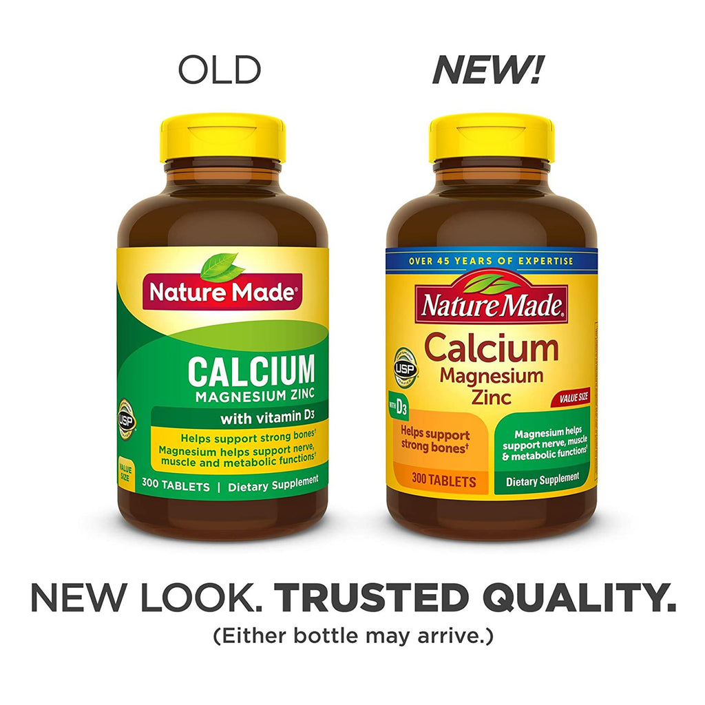 Viên uống bổ sung canxi Nature Made® Calcium Magnesium Zinc With vitamin D 300 của Mỹ - hình ảnh chi tiết 5