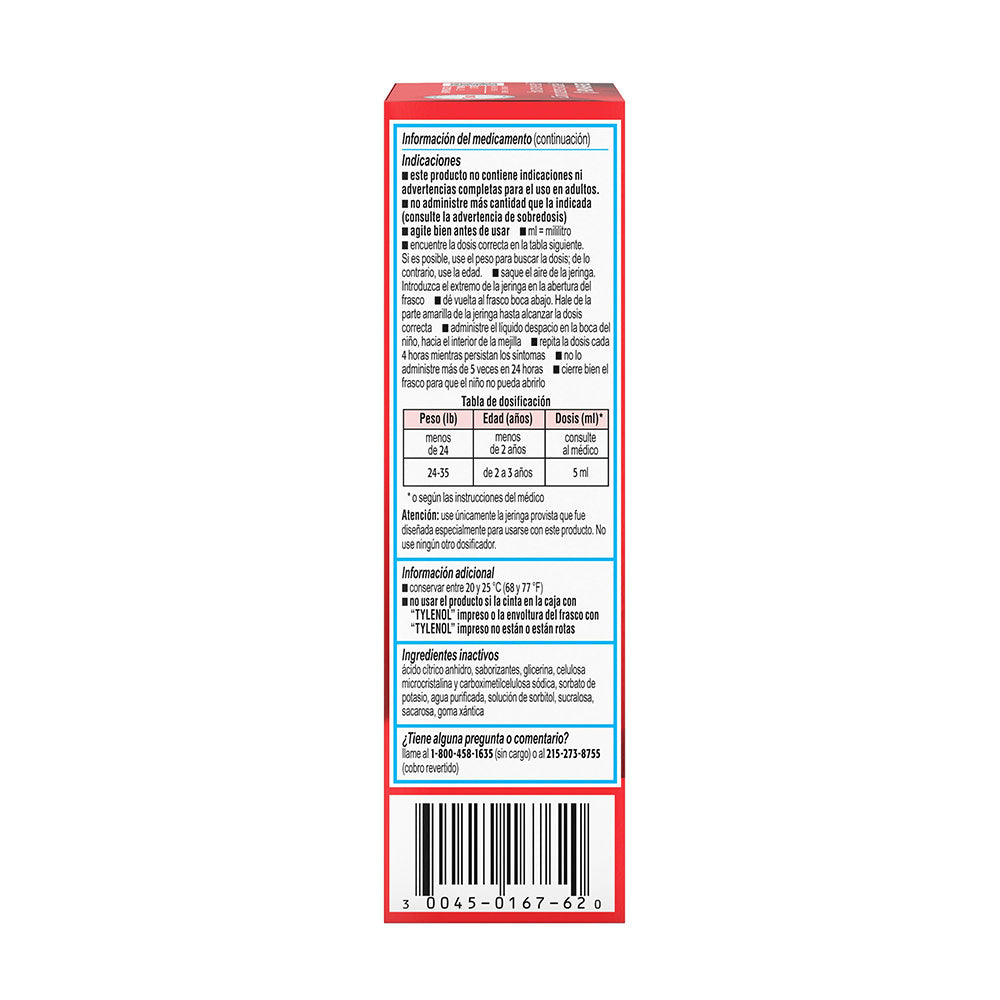 Siro giảm đau hạ sốt cho trẻ sơ sinh Infants’ Tylenol Pain Fever 60ml (một chai đơn) - hình ảnh chi tiết 4