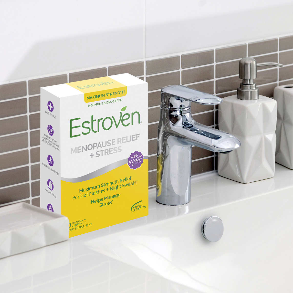 Cân bằng nội tiết tố cho phụ nữ Estroven Maximum Strength + Energy 60 viên - hình ảnh chi tiết 3