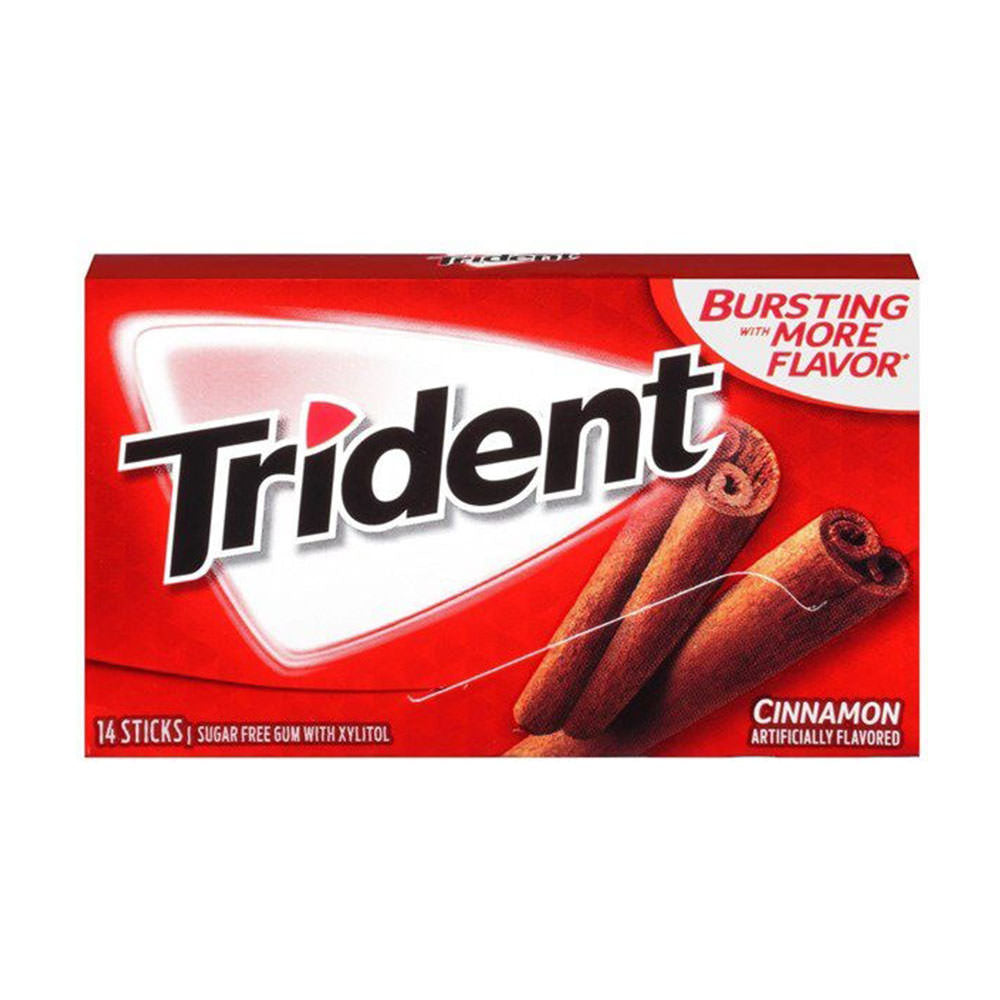 Trident Cinnamon Sugar Free Gum (1 vỉ 14 thanh) - hình ảnh sản phẩm chính
