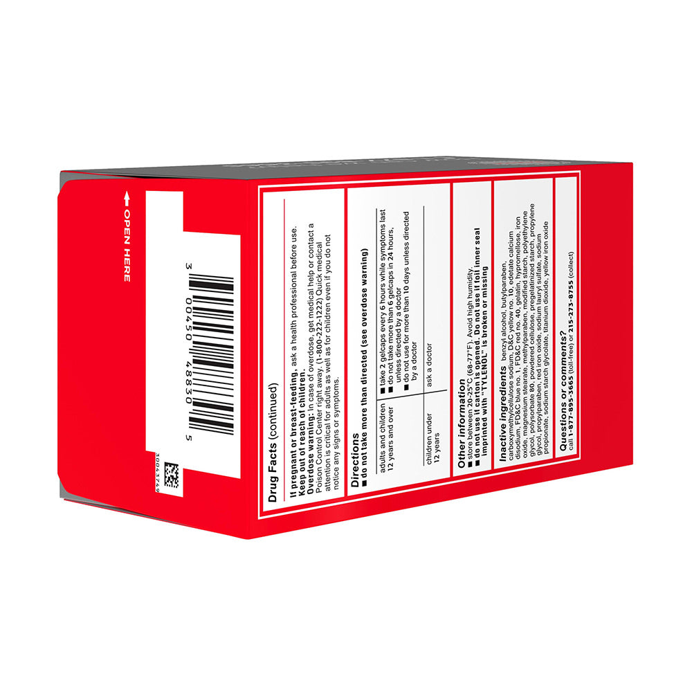 Viên uống giảm đau hạ sốt Tylenol Extra Strength Rapid Release Gels 500mg 225 Viên - hình ảnh chi tiết 4