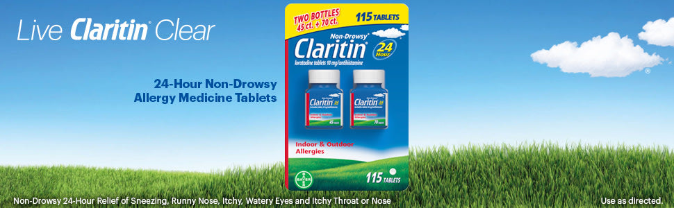 Giảm cảm cúm, sổ mũi Claritin Antihistamine Non-Drowsy Loratadine 10mg 115 viên - hình ảnh chi tiết 4