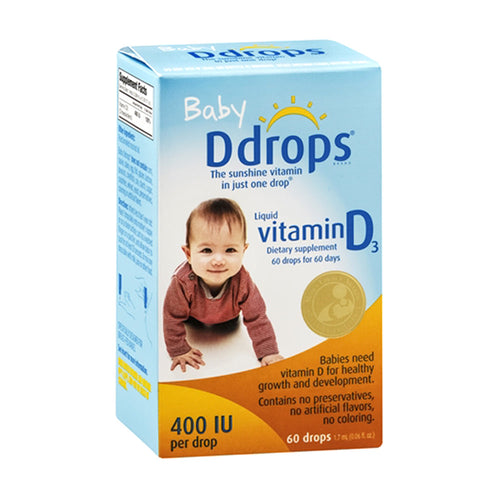 Baby D drops Vitamin D3 cho trẻ sơ sinh 60 giọt của Mỹ - hình ảnh chi tiết 2