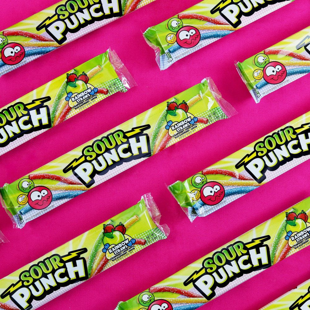 Kẹo Sour Punch Rainbow Straws 57g - hình ảnh chi tiết 6