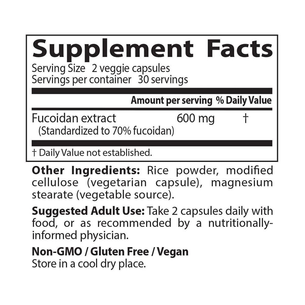 Viên uống ngừa ung thư Doctor’s Best Fucoidan 300mg 60 viên - hình ảnh chi tiết 4