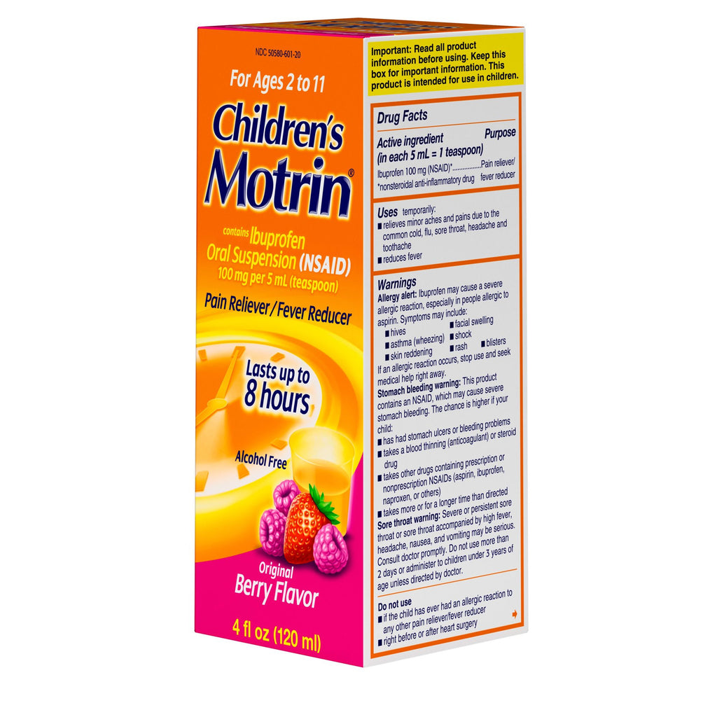 Siro hạ sốt cho trẻ 2-11 tuổi Children’s Motrin 120ml (một chai đơn) - hình ảnh chi tiết 3