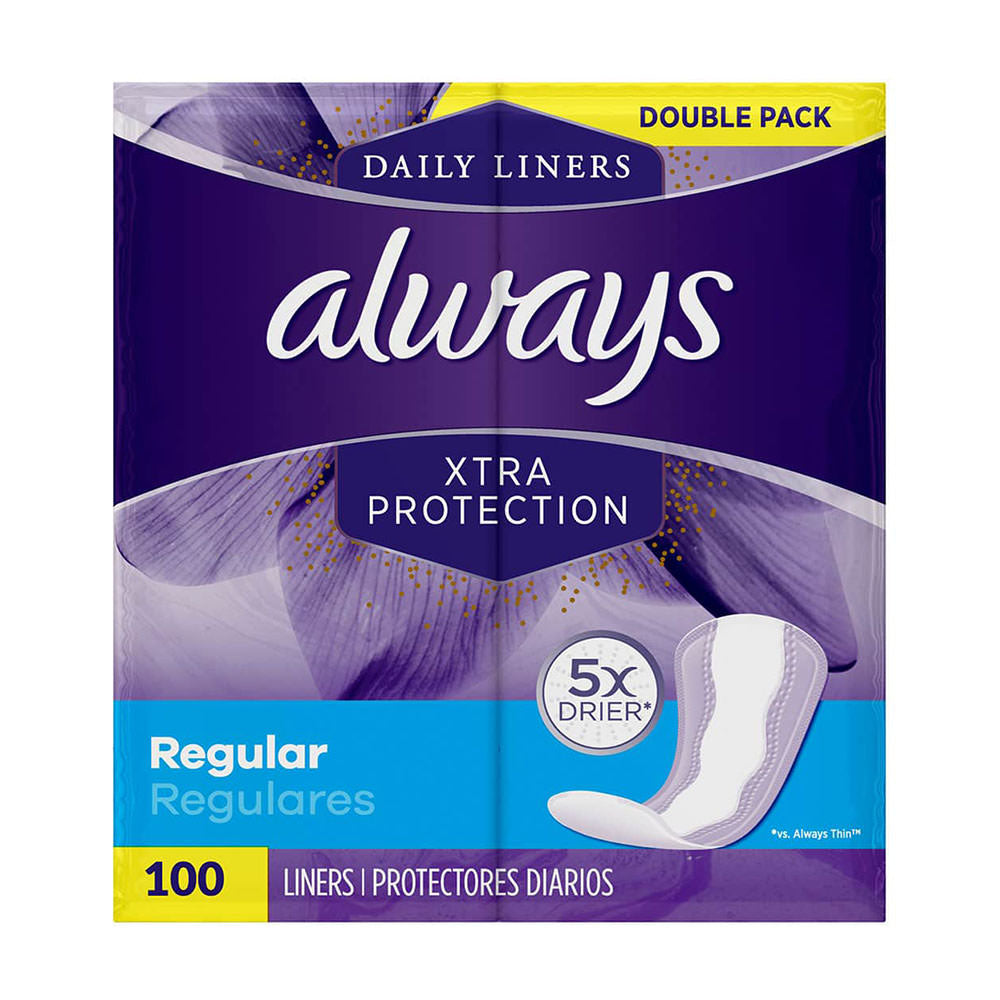 Băng vệ sinh hằng ngày Daily Liners Always Xtra Protection 100 miếng - hình ảnh sản phẩm chính