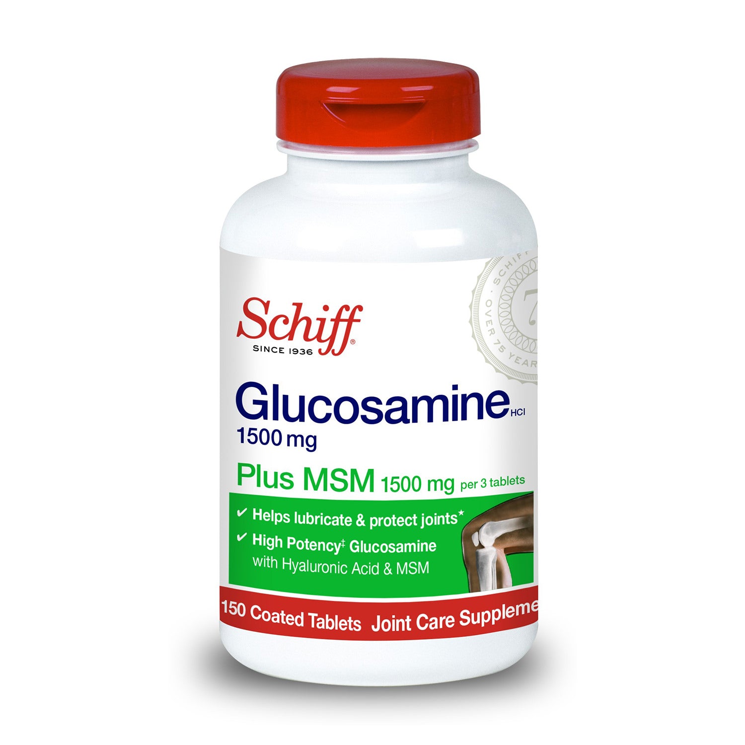 Viên uống bổ khớp Schiff Glucosamine 1500mg plus MSM hộp 150 viên của Mỹ - hình ảnh sản phẩm chính
