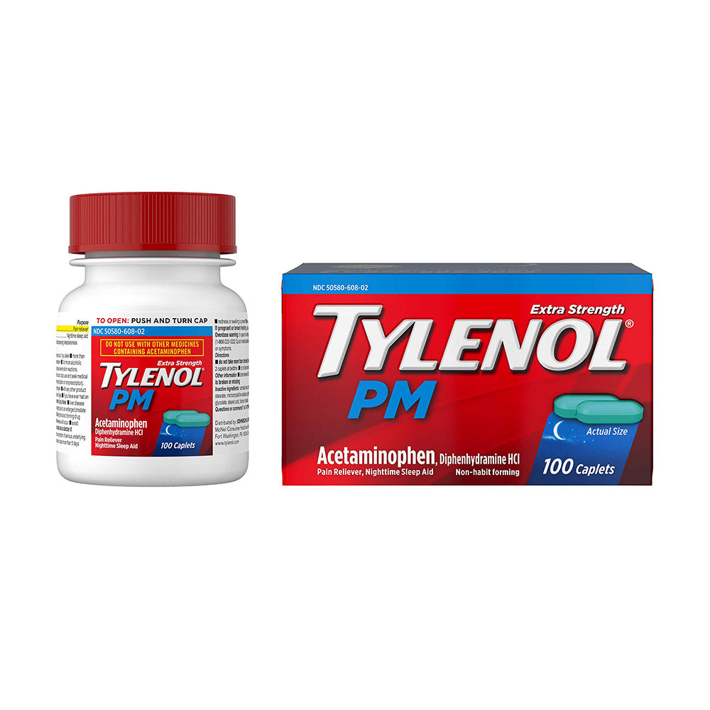 Viên uống giảm đau + hỗ trợ giấc ngủ Tylenol PM 100 viên - hình ảnh chi tiết 2
