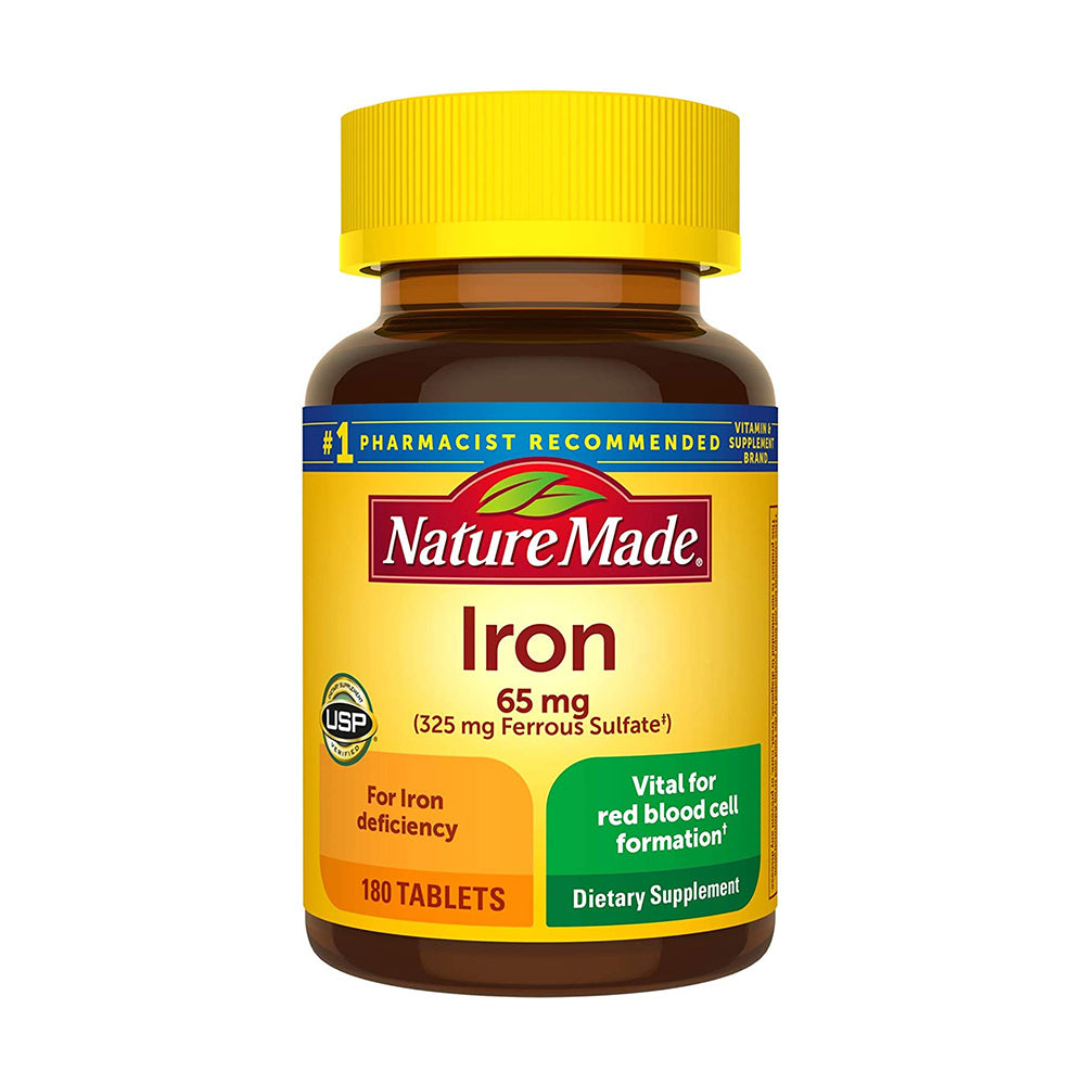Viên uống bổ sung sắt Nature Made Iron 65mg 180 viên của Mỹ - hình ảnh sản phẩm chính