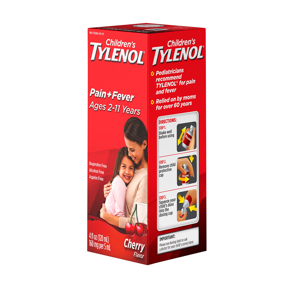 Siro giảm đau hạ sốt cho trẻ 2-11 tuổi Children’s Tylenol Pain Fever 120ml - hình ảnh chi tiết 2